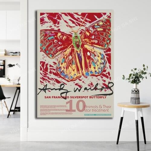 Andy Warhol Endangered Species Collection - San Francisco Silverspot Butterfly | Exhibition Poster | Warhol Digital Print