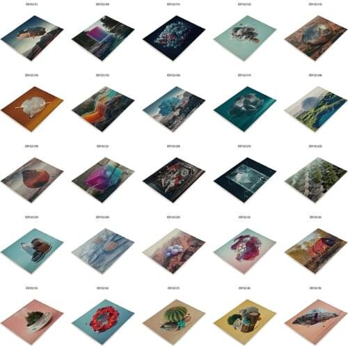 Creative Pattern Printing Color Placemat for Dining Table Farmhouse Decoration Placemat Onderzetters Coasters Servilletas Tela