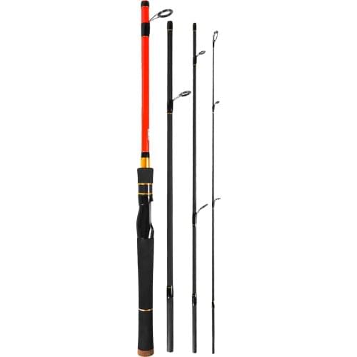 LEO 1.8m / 1.98m / 2.1m Spinning Casting Fishing Rod 4 Sections High Carbon Rods Fishing Tackle Pesca Carp Fishing