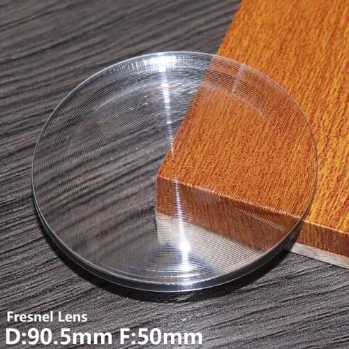 Fresnel lens D90.5mm F50mm for led light Stage lights Flashlight diy Projector Spotlight amplify Customizable