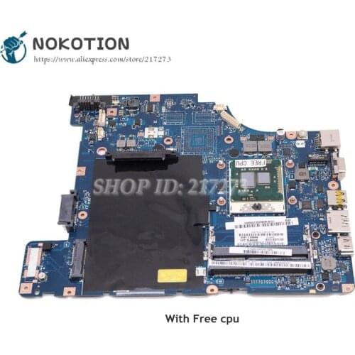 NOKOTION For Lenovo G460 Z460 Laptop Motherboard NIWE1 LA-5751P MAIN BOARD HM55 UMA DDR3 Free CPU