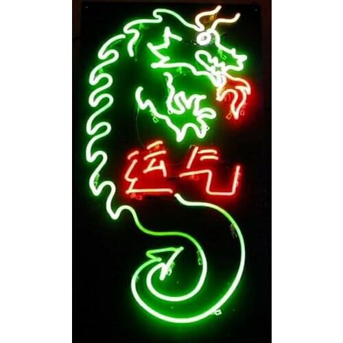 Neon Sign For dragon Chinese lucky Glass Tube fish Commercial shop Lamp Atarii Neon Lights Neon Signs Polis Signage Shop beer