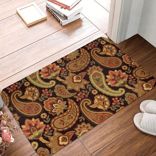 Autumn Paisley Doormat Carpet Mat Rug Polyester Non-Slip Floor Decor Bath Bathroom Kitchen Living Room 40*60
