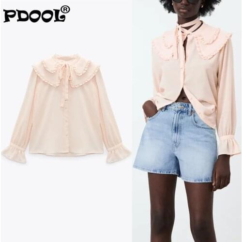 Блузки на пуговицах PDOOL China At AliExpress