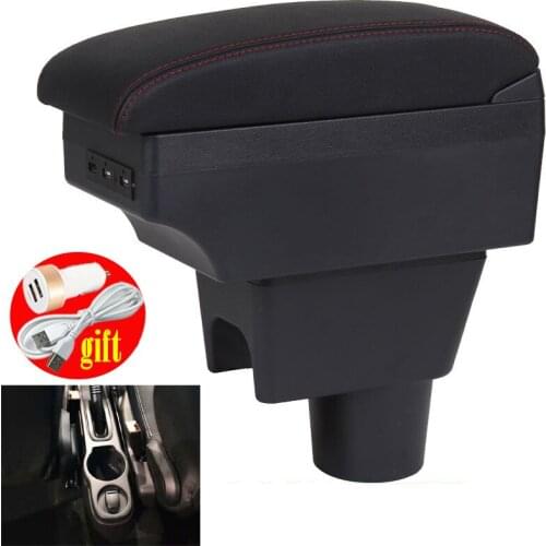 For Renault Duster Armrest For Nissan terrano Car Armrest box Center Storage box car accessories Interior with USB LED