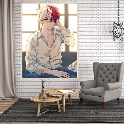 Boku No My Hero Academia Todoroki Shouto Anime Canvas Painting Posters Prints Wall Art Picture for Living Room Home Decor Cuadro