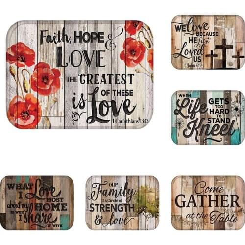 Flowers Anti-slip doormat Vacuuming kitchen bedroon bath Floor mats Home Entrance Rugs kids prayer mat 40*60cm DD226
