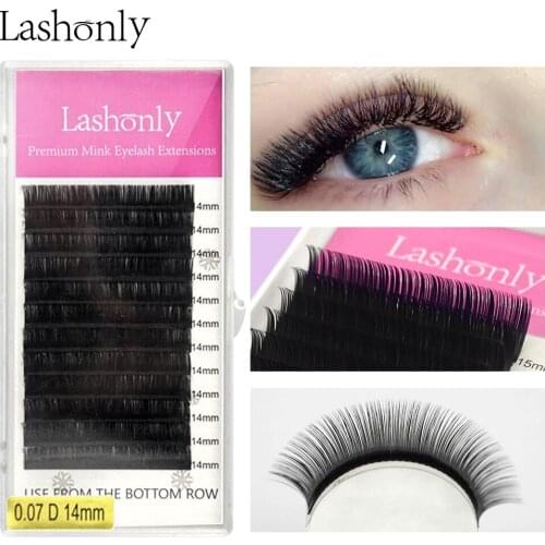 Lashonly High Quality Russian Volume Eye Lashes Mink Eyelash Extension Individual Eyelashes Make Up Fake False Eyelashes