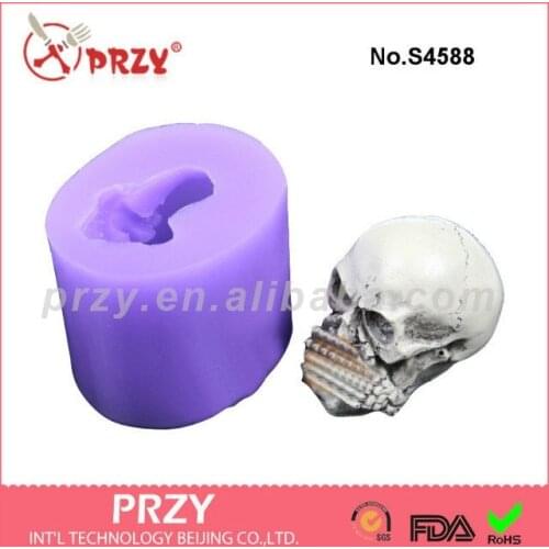 Silicone skull soap mold Halloween skull candle mold skull mold for soap