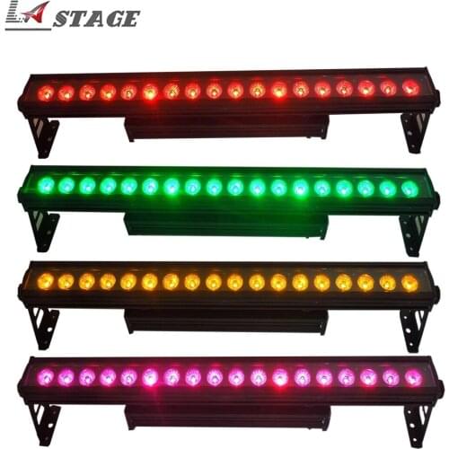 Free Shipping 4pcs/Lot DMX Led Wall Washer 18x15w RGBWA 5in1 IP65 Outdoor Led Bar Lights DJ Light For Stage Party Disco Shows