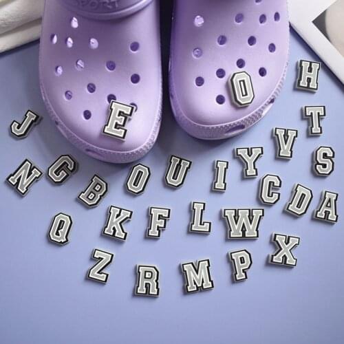 2021 Luminous DIY Croc Charms Fashion Shoe Decorations Lighted Letter Clog Buckle Children Gifts Shoe Accessories Quality Brand