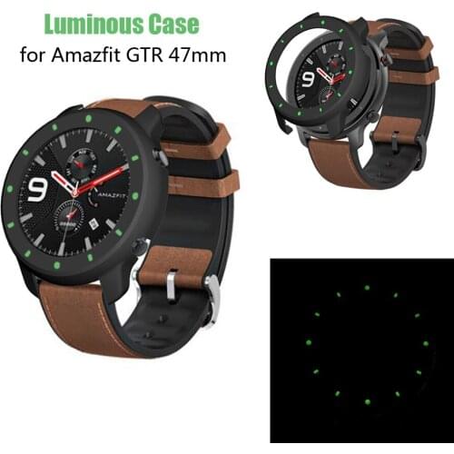 Luminous Protective Case for Amazfit GTR 47mm Hard PC Watch Shell for Xiaomi Huami Amazfit GTR Cover Frame Protector Accessories