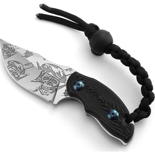 Tactical Knife 8CR13 Steel Blade Straight Knife Outdoor Hunting Knives for Self-Defense Survial Climbing Riding Camping