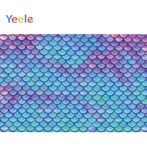 Yeele Mermaid Scales Gradient Glare Birthday Baby Portrait Photographic Backdrops Photography Backgrounds For Photo Studio