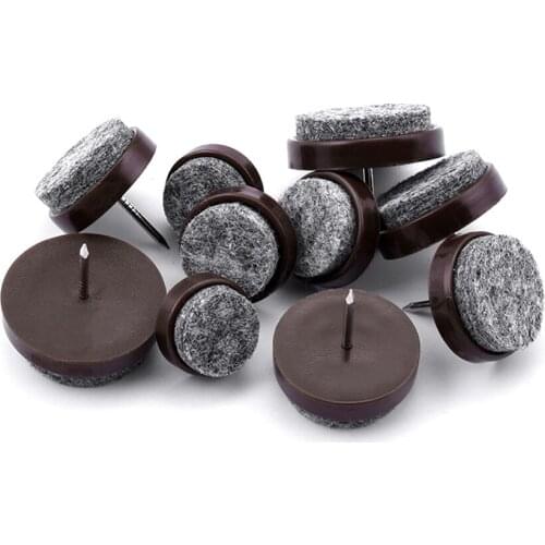 10/20/50/100pcs Furniture Table Chair Leg Floor Felt Pad Skid Glide Slide Nail Floor Protector 14mm 20mm 24mm 27mm