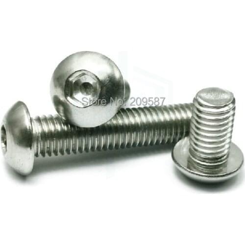 100pcs Metric Thread M3*14mm Stainless Steel inside Round Hexagon Bolts Screws