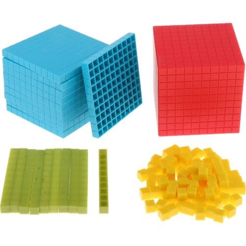 121x Montessori Math Decimal Cube Kids Preschool Educational Toys 10cm