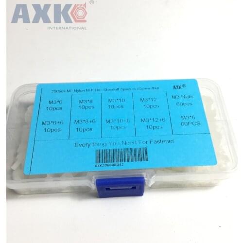 180Pcs/lot M2 M2.5 M3 Female Male Hex Nylon Standoff Spacer Column For PCB Motherboard Fixed Plastic Spacing Screws Set