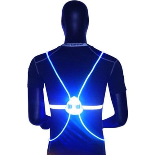 360 Reflective LED Flash Driving Vest High Visibility Night Cycling Running Riding Outdoor Activities Light Up Safety Bike Vest