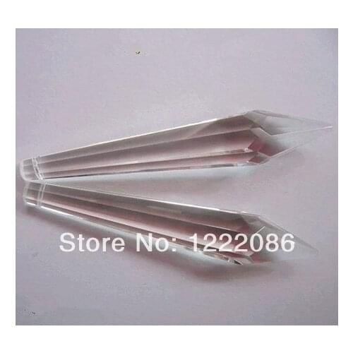 45pc icicle 60mm long spear drop parts chandelier crystal parts suncatcher+45pc free rings