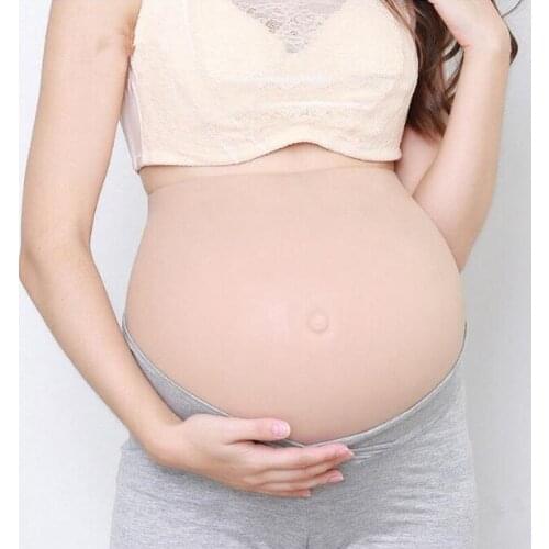 4600g Silicone Pregnant Tummy Belly Artificial Twins Babies 8-10 Months Bodysuit Shape Wear Waist Shaper Plus Size Women