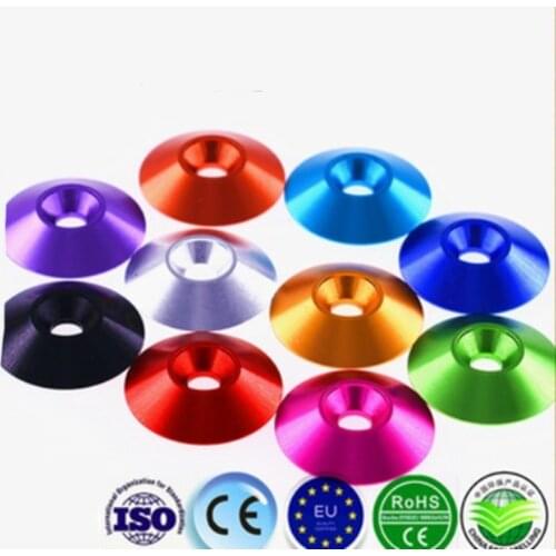 5pcs M4 M5 M6 M8 Aluminum alloy color countersunk umbrella flat head round head screw concave conical decorative groove washer