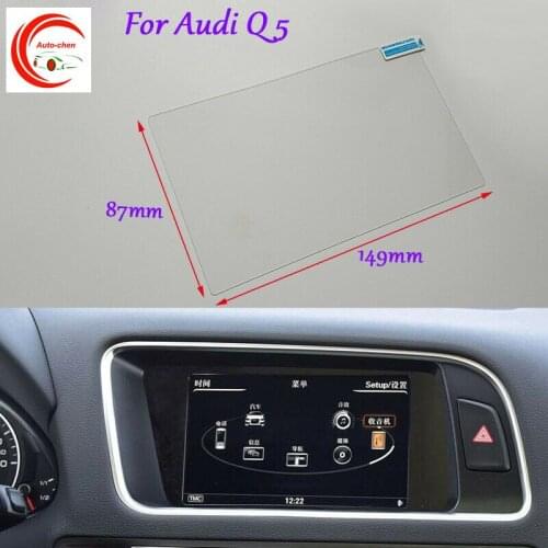 7 Inch 87mm*147mm Car GPS Navigation Screen HD Glass Protective Film For Audi Q5 Interior Sticker Accessories