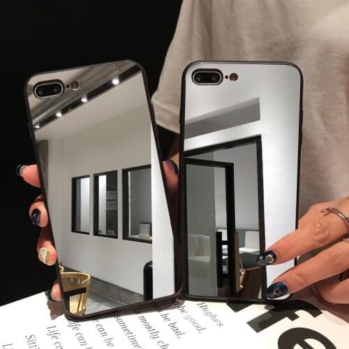TRISEOLY Acrylic Mirror Mobile Phone Case On For Samsung Galaxy A8 A6 Plus J8 J6 J4 Plus J2 Pro 2018 Soft TPU Edge Back Cover