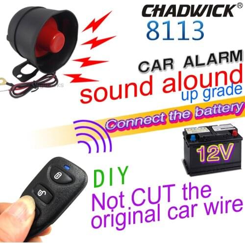 Auto Car Alarm System Universal 12V One Way Vehicle Burglar Alarm Security Protection & 2 Remote Control Auto Burglar