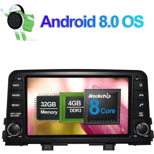 2 Din Android 8.0 Octa Core 4GB RAM Car Multimedia Player For Kia Picanto Morning 2017- GPS Navigation Bluetooth WIFI Head Unit