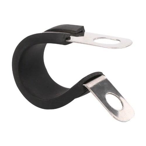 Free shipping 2pcs/lot 304 Stainless Steel Rubber Lined P Clips Cable Mounting Hose Pipe Clamp Mikalor