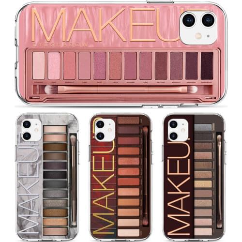 Makeup Eyeshadow Palette Phone Case For iPhone 12 11Pro Max XR XS Max matte Soft Silicone Cover For iPhone 7 8 6S Plus SE 2020