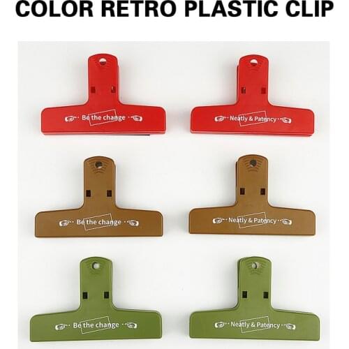 Color Retro Plastic Clip Hand Account Clip Storage Room Clean And Tidy 6 Models Of Hand Account Clip