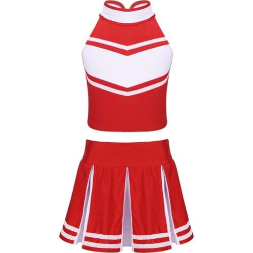 Kids Girls Children Japanese Schoolgirl Cosplay Uniform Costumes Cheerleader Outfits for School Stage Performance Cosplay Party