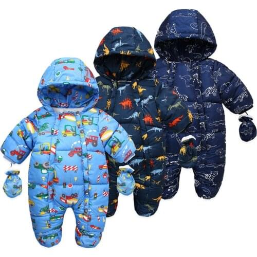 Russian New Fashion Baby Winter&Autumn Clothes Newborn infant Jumpsuit Inside Fleece Rompers Autumn Overalls Children Outerwear