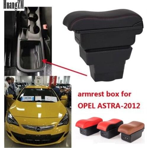 For Opel Astra Armrest Box Opel Astra J Universal Car Central Armrest Storage Box cup holder ashtray modification accessories