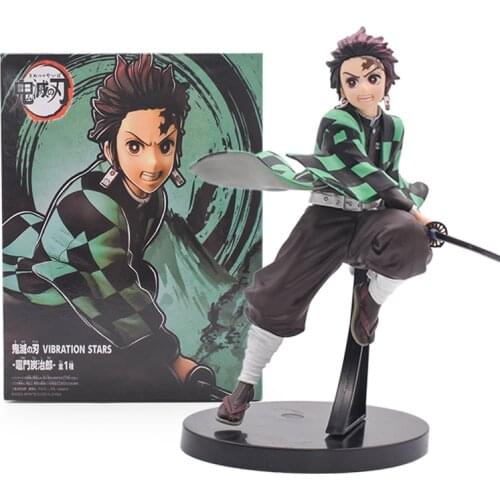 Anime 18CM Demon Slayer Kimetsu No Yaiba Figure Kamado Tanjirou Action Figure Agatsuma Zenitsu Nezuko Warrior PVC Model Toys