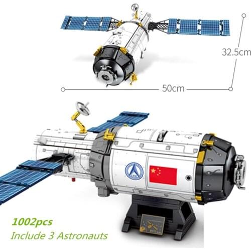 New Ideas Creator Manned Space Flight Test Platform Aerospace Launcher Building Blocks Kit Bricks Classic Model Kids Toys Gifts