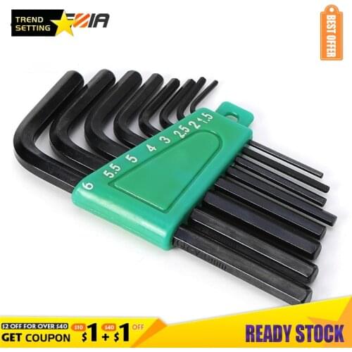 LAMEZIA 1.5mm-6mm 8pcs Allen Key Hexagon Wrench Tools Set Matte End Spanner Set Screwdriver Set Tool Kit