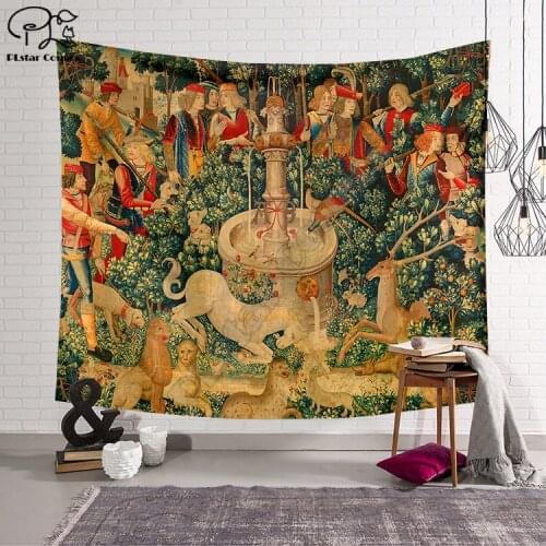 EUR Religion Art Painting 3D Printing Harajuku Tapestrying Rectangular Home Decor Wall Hanging style-4