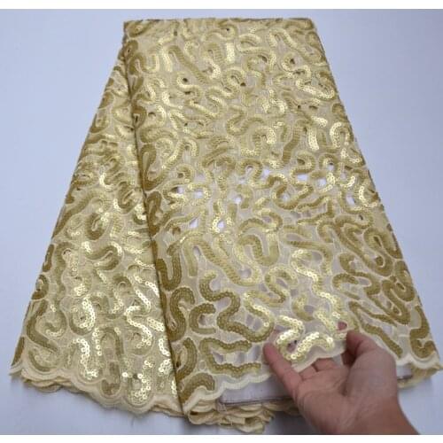 New Arrival African Organza Lace Fabrics with Sequins Fashion French Tulle Mesh Lace for Wedding Dress Sequins Lace Fabric TF5-6