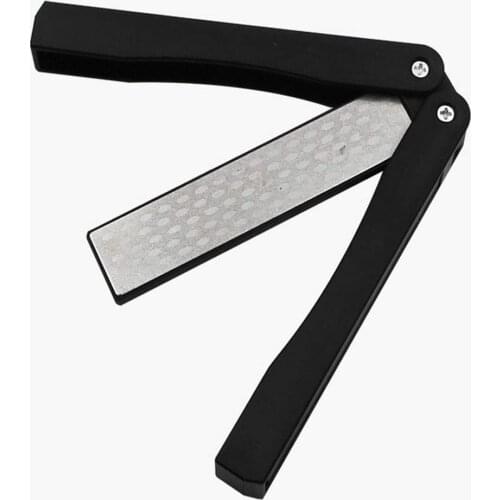 Portable Folding Double-Sided Sharpener Sector Diamond Sharpener Kitchen Supplies Outdoor Tool Sharpening Polishing