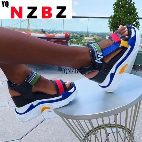 New Fashion Platform Sandals Women Shoes Summer Super High Heels Ladies Casual Shoes Wedge Chunky Gladiator Sandals hn7