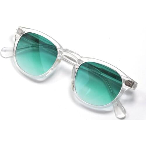 Mens Round Tortoise Sunglasses Frame Summer Clear Crystal Blue Sunglasses for Women Captain Jack Polarized Purple Sunglasses