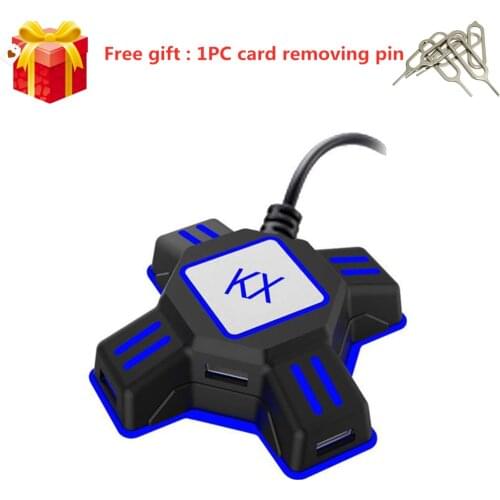 KX USB Game Controllers Adapter Converter Video Game Keyboard Mouse Adapter for Switch/Xbox/PS4/PS3
