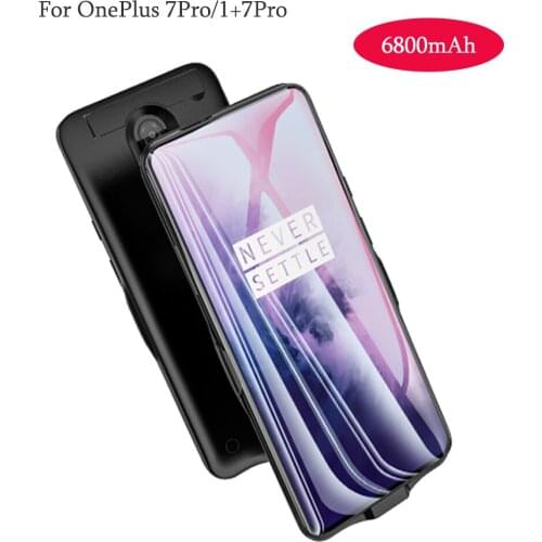 High Quality Newest 6800mAh External Power Pack Back Bank Battery For OnePlus 7Pro Charger USB Case Battery Cover For 1+7Pro