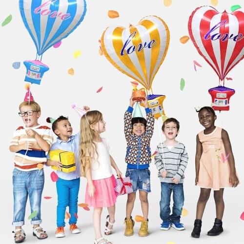 Hot Air Balloon Foil Ballons Heart Helium Balloon Wedding Love Globos for Birthday Wedding Baby Shower Party Decor Supplies