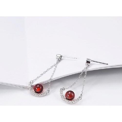 Personality Creative 925 Sterling Silver Earrings Female Simple Personality Natural Pearl Long Earrings Female Jewelry