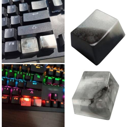 1.25U Handmade Customized OEM Resin Keycap for Cherry MX Switches Mechanical Keyboard RGB Translucent Resin Keycap 1.25x