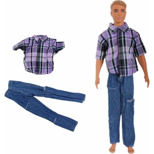 2021 Ken Fashion Shirt Jeans Suit Clothes for 1/6 Barbie SD FR Male Army Soldier Doll Accessories Play House Figure Toys Outfit